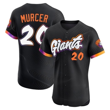 Men's San Francisco Giants Bobby Murcer Anthracite 2025 City Connect Jersey - Elite