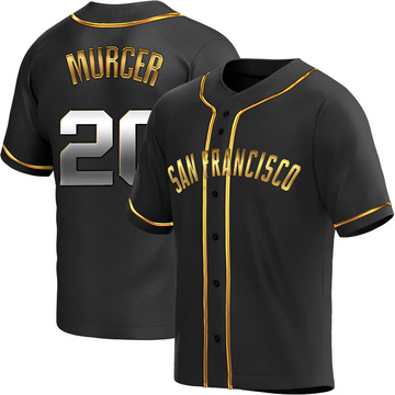 Men's San Francisco Giants Bobby Murcer Black Golden Alternate Jersey - Replica