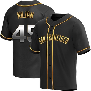 Men's San Francisco Giants Caleb Kilian Black Golden Alternate Jersey - Replica