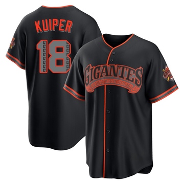 Men's San Francisco Giants Duane Kuiper Black Alternate Stadium Jersey - Limited