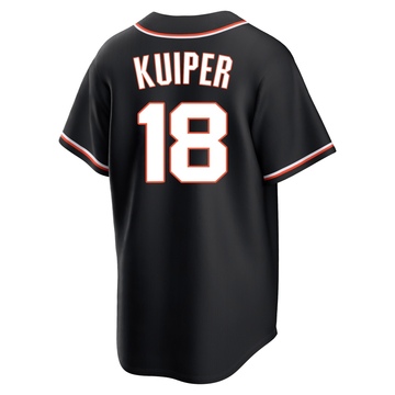 Men's San Francisco Giants Duane Kuiper Black Fashion Out Jersey - Replica