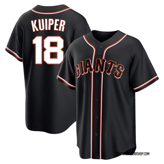 Men's San Francisco Giants Duane Kuiper Black Fashion Out Jersey - Replica