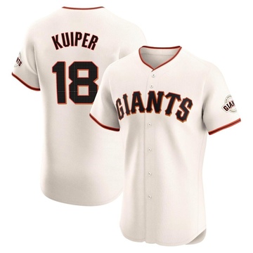 Men's San Francisco Giants Duane Kuiper Cream Home Jersey - Elite