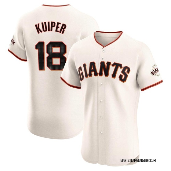 Men's San Francisco Giants Duane Kuiper Cream Home Jersey - Elite