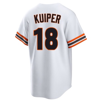 Men's San Francisco Giants Duane Kuiper White Throwback Cooperstown Collection Jersey - Limited
