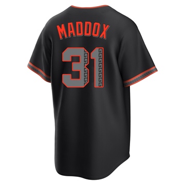 Men's San Francisco Giants Garry Maddox Black Alternate Jersey - Replica