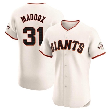 Men's San Francisco Giants Garry Maddox Cream Home Jersey - Elite