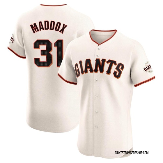Men's San Francisco Giants Garry Maddox Cream Home Jersey - Elite