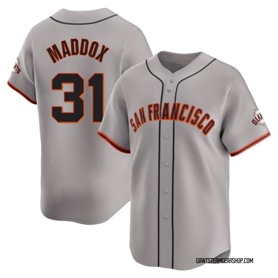 Men's San Francisco Giants Garry Maddox Gray Away Jersey - Limited