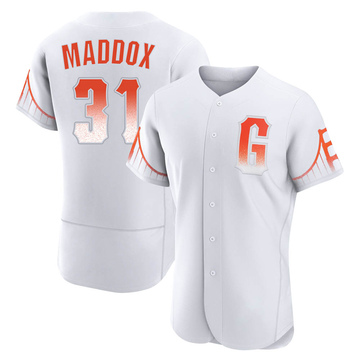 Men's San Francisco Giants Garry Maddox White 2021 City Connect Jersey - Authentic