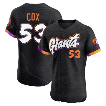 Men's San Francisco Giants Jonah Cox Anthracite 2025 City Connect Jersey - Elite