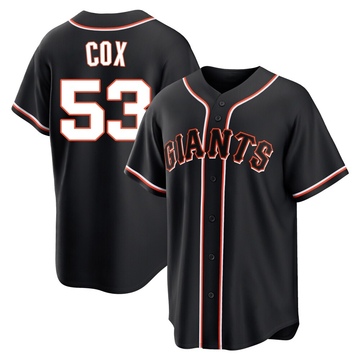 Men's San Francisco Giants Jonah Cox Black Fashion Out Jersey - Replica