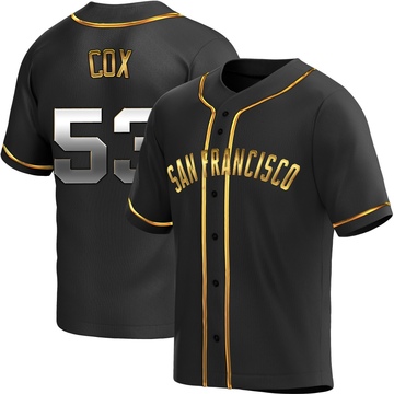 Men's San Francisco Giants Jonah Cox Black Golden Alternate Jersey - Replica