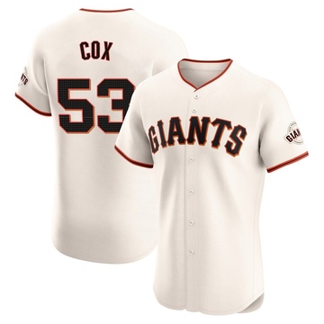 Men's San Francisco Giants Jonah Cox Cream Home Jersey - Elite