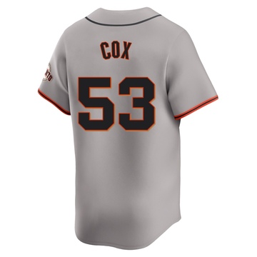 Men's San Francisco Giants Jonah Cox Gray Away Jersey - Limited