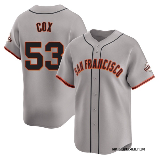 Men's San Francisco Giants Jonah Cox Gray Away Jersey - Limited
