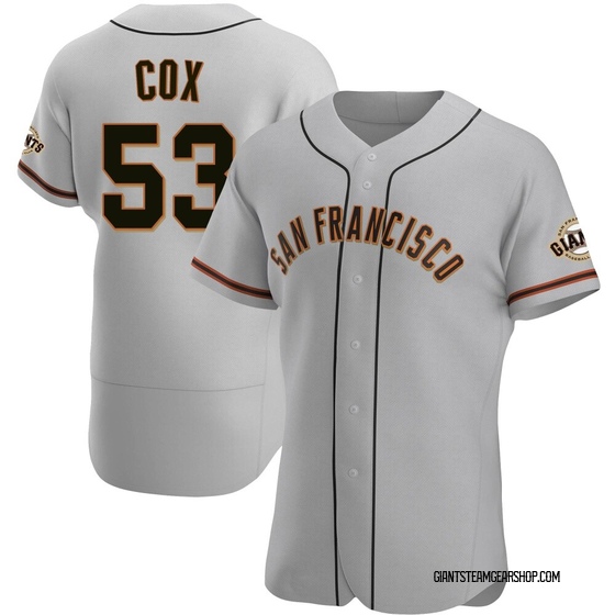 Men's San Francisco Giants Jonah Cox Gray Road Jersey - Authentic
