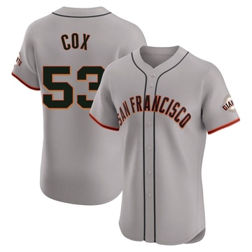 Men's San Francisco Giants Jonah Cox Gray Road Jersey - Elite