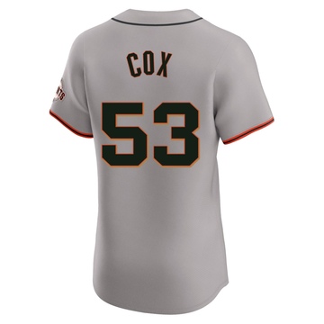 Men's San Francisco Giants Jonah Cox Gray Road Jersey - Elite