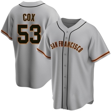 Men's San Francisco Giants Jonah Cox Gray Road Jersey - Replica