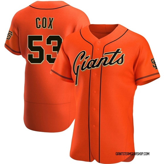 Men's San Francisco Giants Jonah Cox Orange Alternate Jersey - Authentic