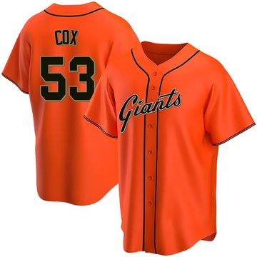 Men's San Francisco Giants Jonah Cox Orange Alternate Jersey - Replica