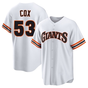 Men's San Francisco Giants Jonah Cox White Throwback Cooperstown Collection Jersey - Limited