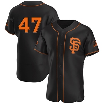 Men's San Francisco Giants Ryan Borucki Black Alternate Jersey - Authentic