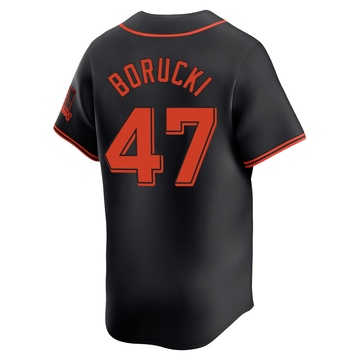 Men's San Francisco Giants Ryan Borucki Black Alternate Jersey - Limited