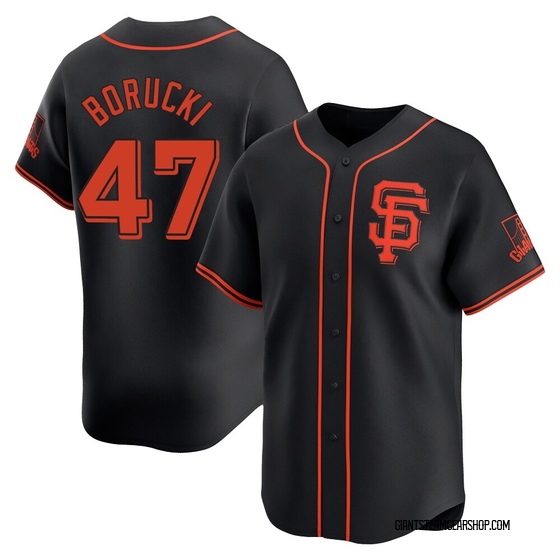 Men's San Francisco Giants Ryan Borucki Black Alternate Jersey - Limited