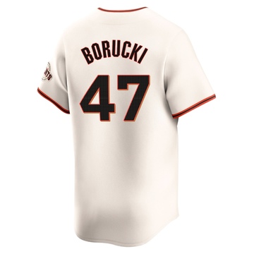 Men's San Francisco Giants Ryan Borucki Cream Home Jersey - Elite