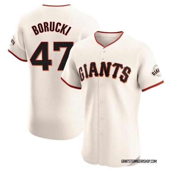 Men's San Francisco Giants Ryan Borucki Cream Home Jersey - Elite