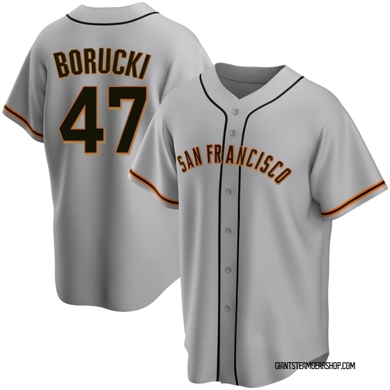 Men's San Francisco Giants Ryan Borucki Gray Road Jersey - Replica