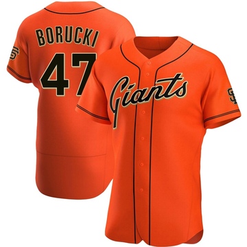 Men's San Francisco Giants Ryan Borucki Orange Alternate Jersey - Authentic