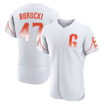 Men's San Francisco Giants Ryan Borucki White 2021 City Connect Jersey - Authentic