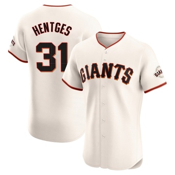 Men's San Francisco Giants Sam Hentges Cream Home Jersey - Elite