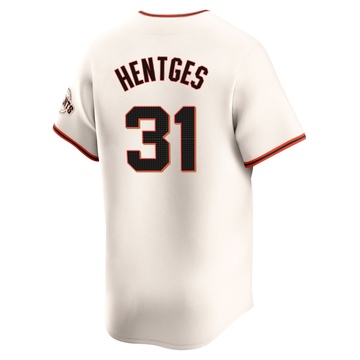 Men's San Francisco Giants Sam Hentges Cream Home Jersey - Elite