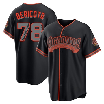 Men's San Francisco Giants Victor Bericoto Black Alternate Stadium Jersey - Limited
