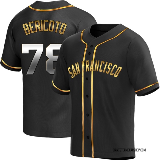 Men's San Francisco Giants Victor Bericoto Black Golden Alternate Jersey - Replica