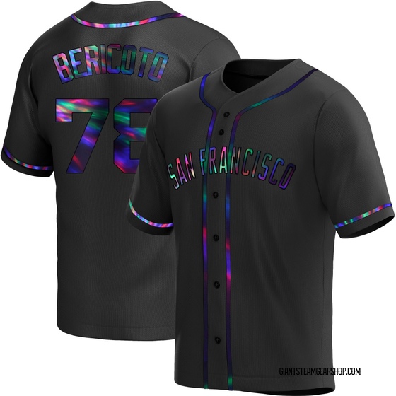 Men's San Francisco Giants Victor Bericoto Black Holographic Alternate Jersey - Replica