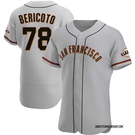 Men's San Francisco Giants Victor Bericoto Gray Road Jersey - Authentic