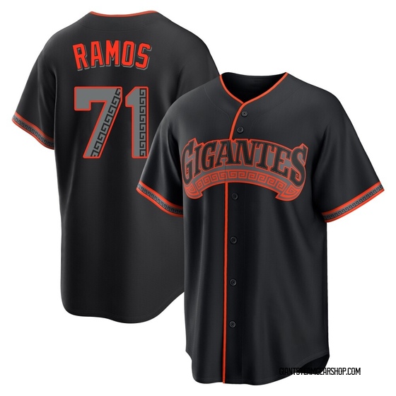 Men's San Francisco Giants Wilkin Ramos Black Alternate Jersey - Replica