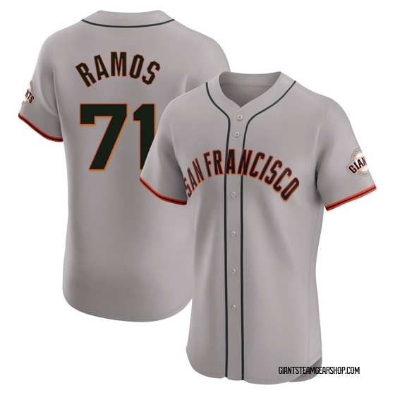Men's San Francisco Giants Wilkin Ramos Gray Road Jersey - Elite