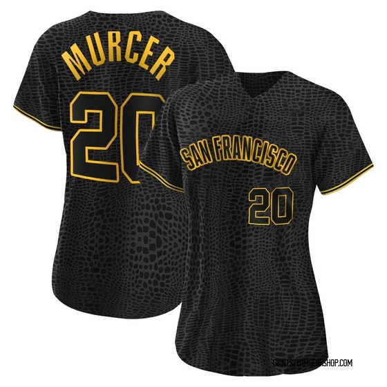 Women's San Francisco Giants Bobby Murcer Black Snake Skin City Jersey - Replica
