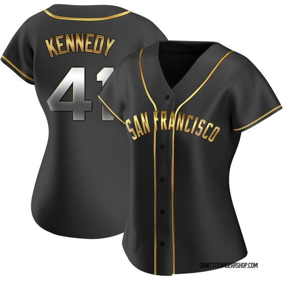 Women's San Francisco Giants Buddy Kennedy Black Golden Alternate Jersey - Replica