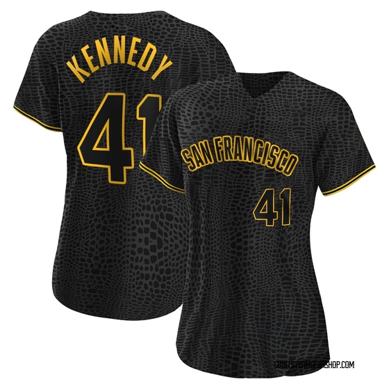 Women's San Francisco Giants Buddy Kennedy Black Snake Skin City Jersey - Authentic