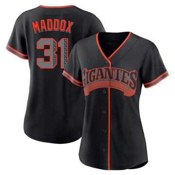 Women's San Francisco Giants Garry Maddox Black Alternate Jersey - Replica