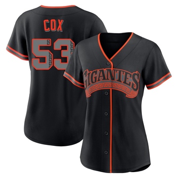 Women's San Francisco Giants Jonah Cox Black Alternate Jersey - Replica