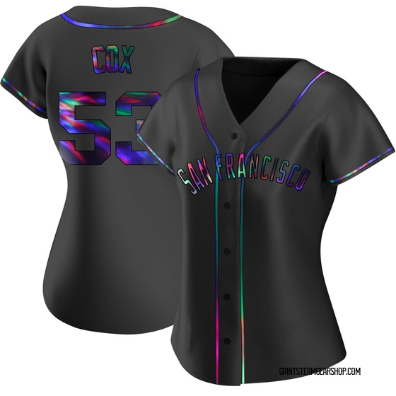 Women's San Francisco Giants Jonah Cox Black Holographic Alternate Jersey - Replica