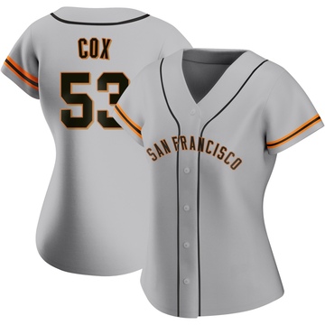 Women's San Francisco Giants Jonah Cox Gray Road Jersey - Replica